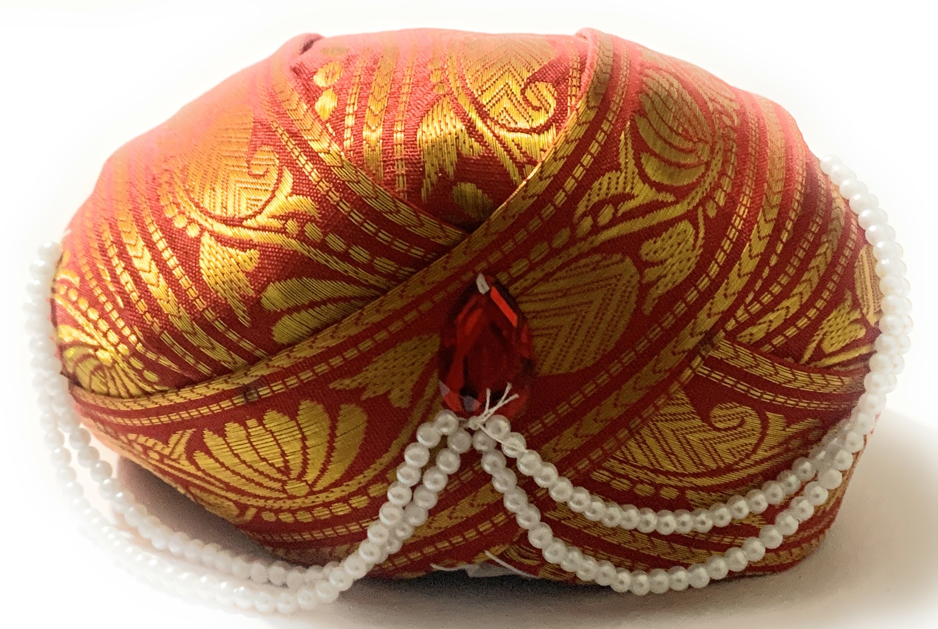 Milana Crafts Handcrafted Tradiational Mysore Peta Red Grand Wadayar 